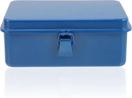 DOITOOL Pequeña caja de herramientas - Caja metálica de almacenamiento de herramientas con organizador para herramientas de coche/hogar, clavos y