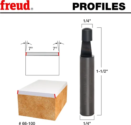 Miniatura 2 de Freud 66-100: Broca biselada de 1/4" (diámetro)