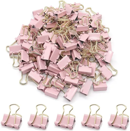 Miniatura 10 de Clips de carpeta dorados, clip de papel mini, abrazaderas de papel pequeñas de 15mm (5/8 pulg.), paquete de 100 clips de micro tamaño para oficina