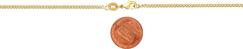 Miniatura 5 de Barzel Collar de cadena de oro chapado en oro de 18 quilates eslabones cubanos de 0.079in, 0.118in, 0.157in, 0.197in, para mujeres u hombres