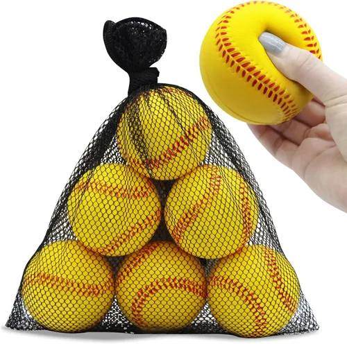 Miniatura 11 de Magicorange Béisbol, Bolas de Espuma para Entrenamiento de Béisbol Bolas de Práctica sin Marcado para Golpear, Lanzamiento Suave, Bateo, Campo
