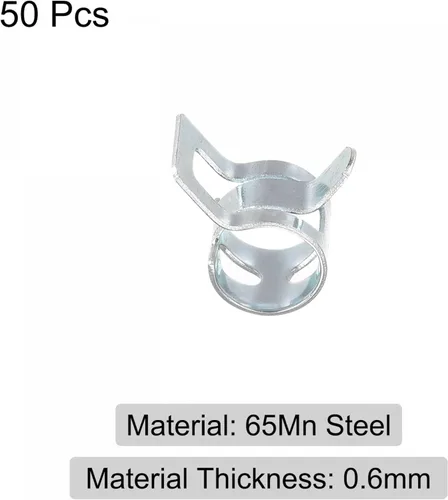 Miniatura 3 de uxcell Abrazadera de tubo de manguera de vacío de combustible de acción de 0.315 in, abrazadera de tubo de manguera de vacío de 0.315 in, abrazadera