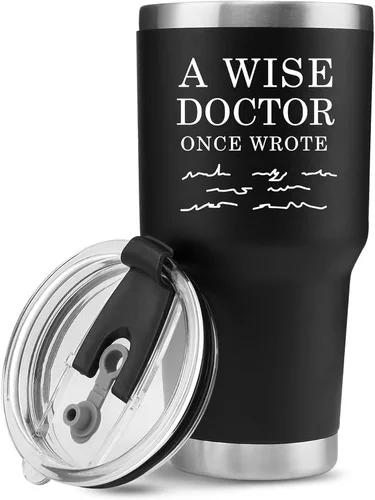 Miniatura 9 de Una vez un sabio médico escribió Taza de viaje para médicos Regalos para médicos Estudiantes de medicina MD Profesional médico DR Taza de viaje