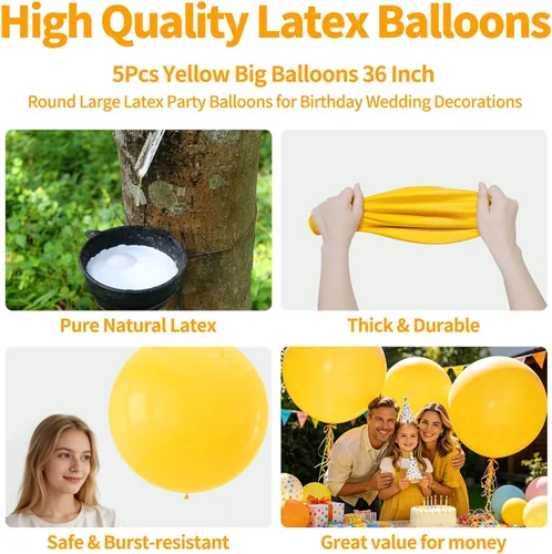 Miniatura 40 de 32 piezas de globos grandes morados de 18 pulgadas, globos redondos grandes de látex para decoración de cumpleaños y bodas. (morado)