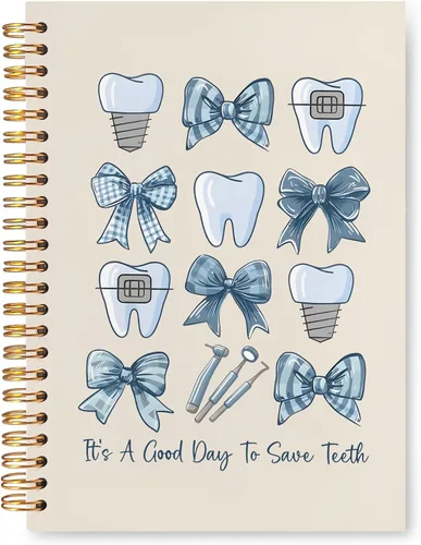 Miniatura 23 de Cuaderno de regalos para dentistas, asistente de higienista dental, regalos de oficina para mujeres, cuaderno de tapa dura en espiral de 5.5 x 8.3