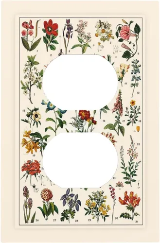 Miniatura 136 de Placa de cubierta de tomacorriente con diseño de mariposa, placas decorativas de pared, 1 gang, cubiertas de enchufes eléctricos, placa frontal Arte
