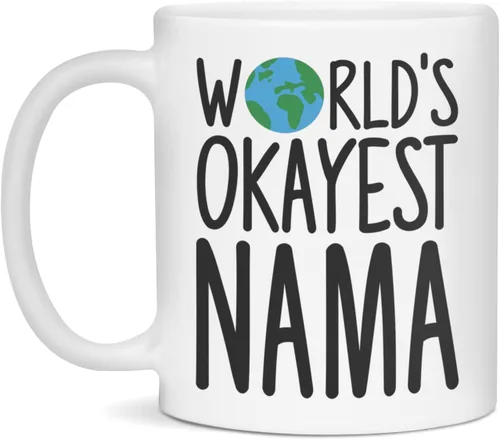 World's Okayest Nama, taza Okayest Nama, 11 onzas, color blanco