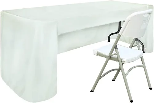 Miniatura 8 de ABCCANOPY Mantel rectangular de 6 pies para mesas rectangulares, de poliéster, lavable, para banquetes, bufé, fiestas, vacaciones, cenas, bodas