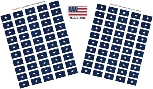 Miniatura 3 de 100 calcomanías de la bandera de Alaska; 1.5" x 1" hechas en Estados Unidos, calcomanías autoadhesivas de la bandera del estado para álbumes