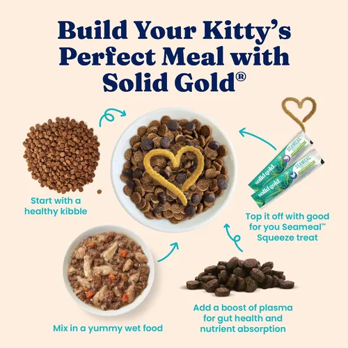 Miniatura 7 de Solid Gold comida húmeda para gatos desmenuzada con salsa - Alimento enlatado para gatos hecho con atún real - Sin granos de los Cinco Océanos