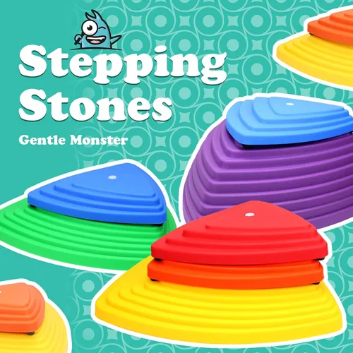 Miniatura 7 de Gentle Monster Stepping Stones para niños, juego de 6/8/11 piezas para equilibrio con parte inferior antideslizante, coordinación de ejercicio y 11