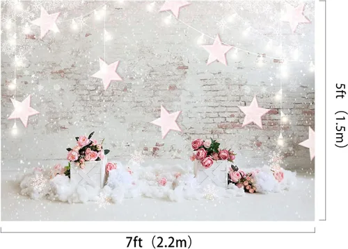 Miniatura 2 de Kate Fondo de pared blanco de 7x5ft/2.2x1.5m Flower Cake Smash, fondo de pared blanco, accesorios de estudio de fotografía