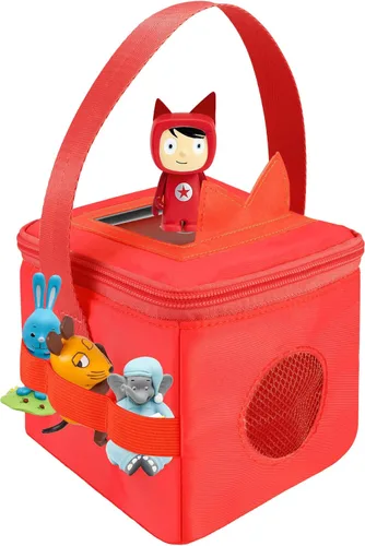 Miniatura 6 de Annmore Bolsa de almacenamiento para caja y figuras Tonies, con funda para orejas Tonies, estuche de transporte para Toniebox y personajes, gris