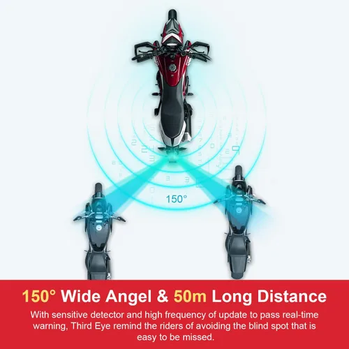 Miniatura 5 de INNOVV ThirdEYE - Sistema de punto ciego para motocicleta con alerta de voz e indicadores, sistema de asistente de moto impermeable, detecta