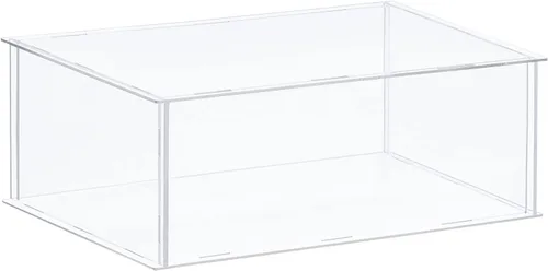 Miniatura 15 de MECCANIXITY Vitrina de acrílico Caja de plástico transparente montar escaparate a prueba de polvo 14x6.3x4.1 pulgadas para artículos coleccionables