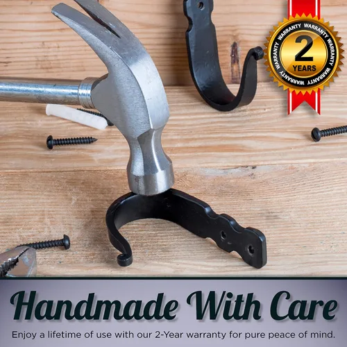 Miniatura 7 de Ganchos decorativos para pared, ganchos de pared de metal para colgar abrigos, sombreros y bolsos, ganchos rústicos para toallas para baños