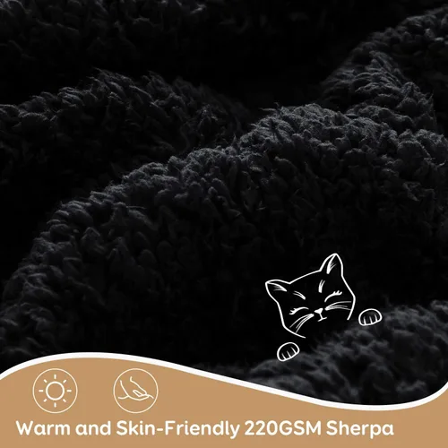 Miniatura 4 de Cottonblue Manta con peso de piel sintética de 15 libras para adultos, lujosa y acogedora manta con peso de felpa Sherpa de 48 x 72 pulgadas, cálida