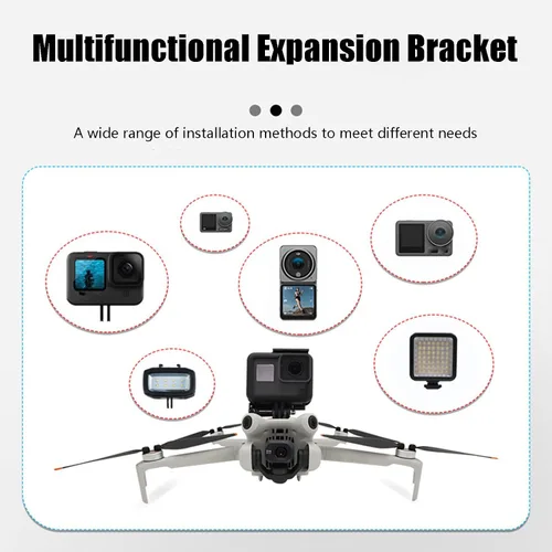 Miniatura 4 de Mini 4 Pro Drone Soporte de extensión para cámara de transporte superior con adaptador de montaje de trípode de tornillo de 1/4 compatible con DJI