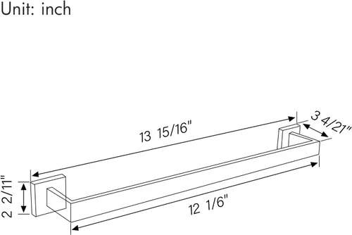Miniatura 2 de BANOLUX - Toallero individual de 12 pulgadas para baño, toallero para baño, montado en la pared, soporte de toalla de mano de acero inoxidable Cromo