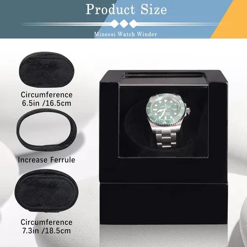 Miniatura 4 de Bobinadora de reloj para relojes automáticos individuales con motores silenciosos, pintura de piano por adaptador de CA o batería