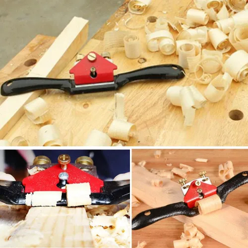Miniatura 7 de ATPCOOK - Plano de radios ajustables de 10 pulgadas con base plana, hoja de metal para madera, herramienta de mano para carpintería