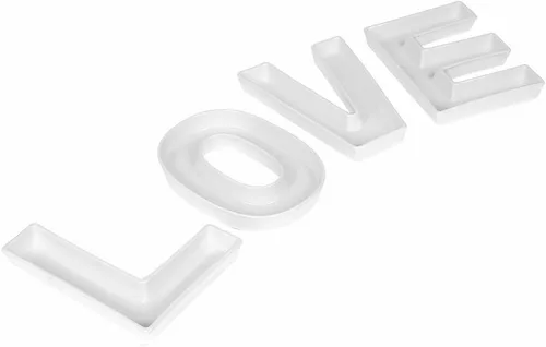 Miniatura 32 de Coffeezone - Plato de cerámica para dulces y nueces, decoración para bodas y fiestas, Blanco