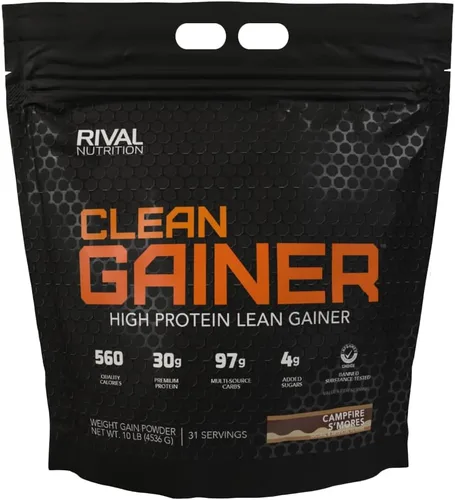 Miniatura 11 de RIVAL NUTRITION Clean Gainer I - Mezcla de bebida en polvo con alto contenido de proteínas, 1.06 onzas de proteína por porción