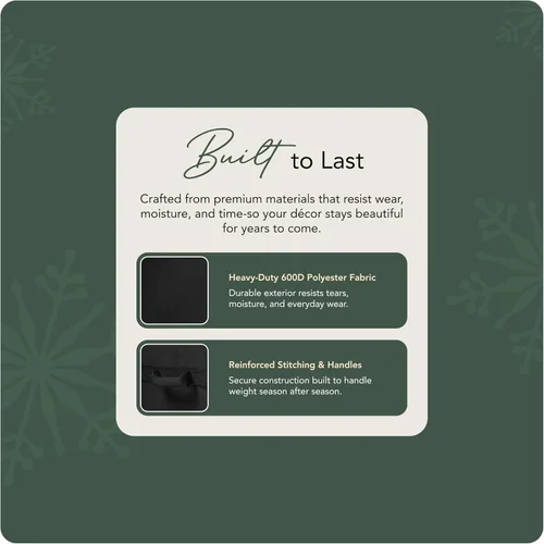 Miniatura 6 de Covermates Keepsakes Bolsa de Cincha para Árbol de Navidad – Almacenamiento de Árbol de Poliéster Duradero con Asas Reforzadas y Correas de Cincha