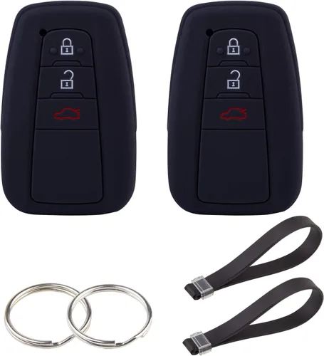 Funda BE para llavero Toyota, IZOA de silicona con llavero compatible con Toyota Corolla Levin Camry Prado CHR Levin RAV4 IZOA Avalon Prius