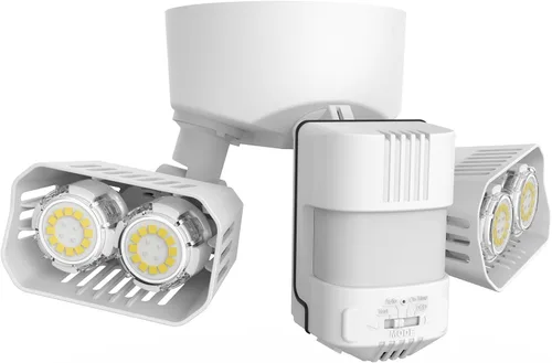 SANSI Luces Exteriores con Sensor de Movimiento de 28W 3500LM, Reflectores Exteriores con Sensor de Movimiento, Luces de Seguridad Detector con 4