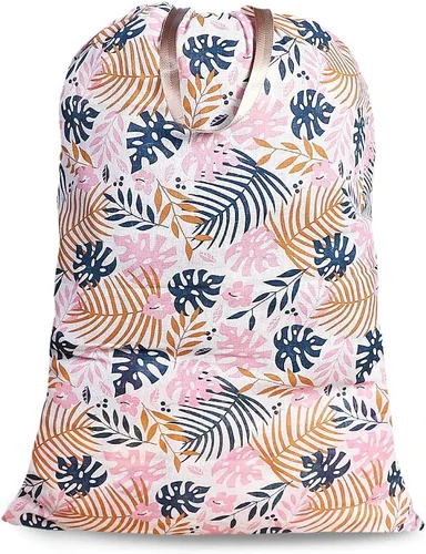 Miniatura 13 de Sanlykate - Bolsa de lavandería extra grande con cierre de cordón y asa, 28 x 40 pulgadas, bolsa resistente para ropa sucia de viaje para lavandería