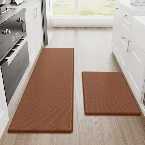 Miniatura 23 de StepRite Tapetes de cocina, 2 tapetes acolchados, antifatiga, para piso, de escritorio, antideslizante, impermeables, oficina, alfombras de 17.3 x