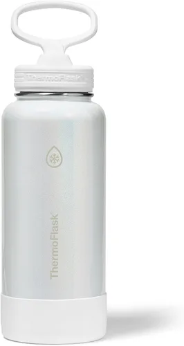 Miniatura 18 de ThermoFlask Botella de agua aislada con tapa de boquilla, a prueba de fugas, botella de agua de acero inoxidable para bebidas frías y calientes