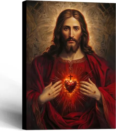 Miniatura 18 de Cuadro enmarcado de cruz de Jesús en lona para pared, arte impreso en blanco y negro, pintura cristiana, póster inspiradora, Jesús católico