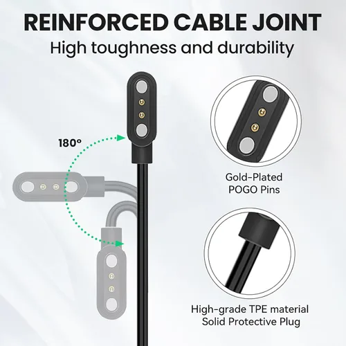 Miniatura 3 de E ECSEM Compatible con GloryFit P22 P32E P36 Cargador de reloj inteligente, cable de carga USB magnético de repuesto para GloryFit P22 P32E P36
