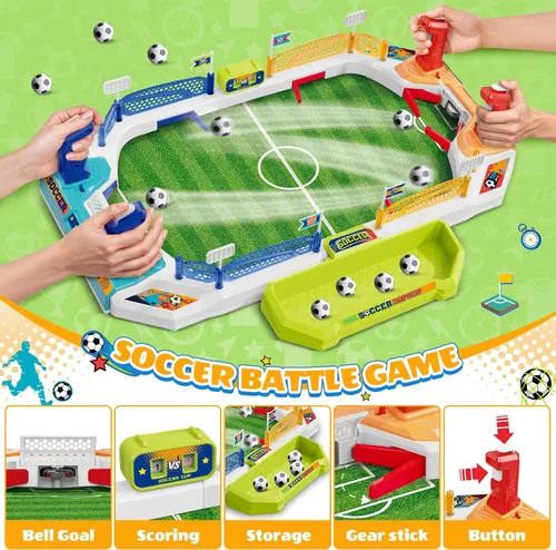 Miniatura 2 de SpringFlower Mini Mesa de Futbolín para Niños, Juego de Mesa de Fútbol, Regalos para Niños de 4 5 6 7 8-12 Años, Juguetes para Edades 4-6 5-7 8-12