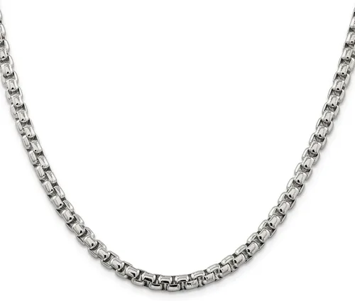 IceCarats Collar de cadena de eslabones redondos de plata de ley 925 de 0.205 in