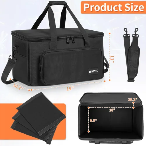 Miniatura 2 de IBVIVIC 4 Par Light Bag Funda Rígida Acolchada para Almacenamiento de Luces de Parola de Escenario