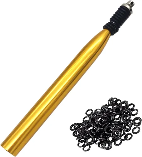 Miniatura 12 de Herramienta de aparejo loco, aparejos de cebo de pesca, herramienta de anillo de aparejo loco con 70 juntas tóricas de gusano, kit de gusano loco