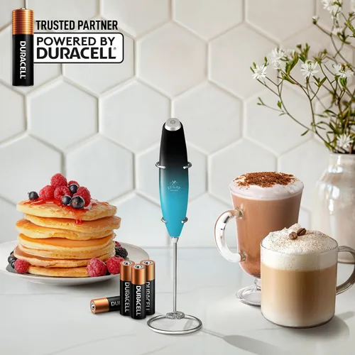 Miniatura 610 de Zulay Milk Boss Espumador de leche potente manual, hace espuma para latte, batidor para mezclar bebidas, café, miniespumador para capuchino, frappé
