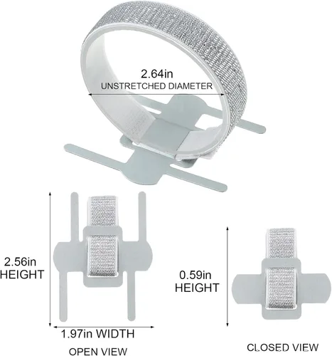 Miniatura 2 de Chinco 24 bandas elásticas para muñeca, pulseras elásticas para muñeca, accesorios de muñeca elegantes para bodas, fiestas, novia, dama de honor