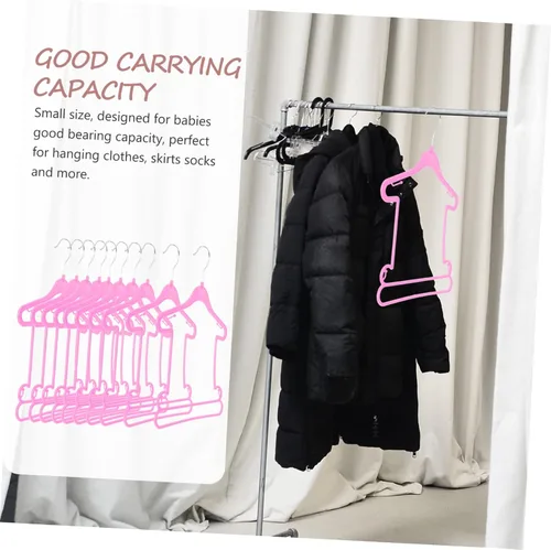 Miniatura 5 de CHILDWEET Perchas para pantalones, 10 piezas, colgador de trajes, juego de bebé, ropa para niños, ropa de plástico para niños pequeños para armario