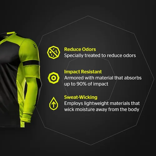Miniatura 4 de Storelli ExoShield Gladiator Goalkeeper Jersey, High-Impact Protection, Sweat-Wicking, Breathable Athletic Shirt for Soccer