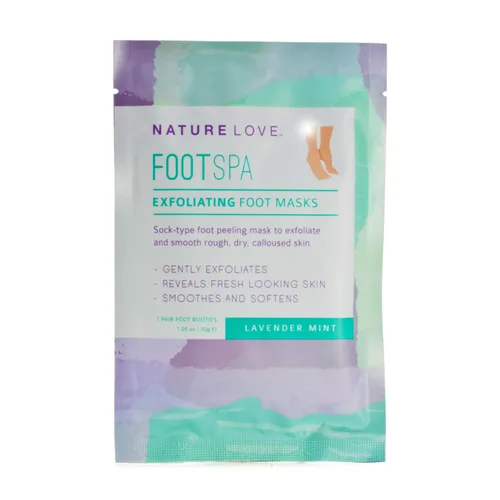 Miniatura 4 de Nature Love - Mascarilla exfoliante para pies Menta lavanda exfolia suavemente Sin parabenos (3 pares)