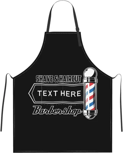 Miniatura 32 de Delantal de barbería personalizado para hombres, delantal de peluquería personalizado con bolsillos, delantal ajustable personalizado para peluquería