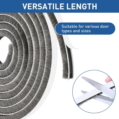 Miniatura 4 de T&B - Burlete auto adhesivo para ventanas y puertas de 9.52 mm x 9.52 mm (3/8 x 3/8 pulgadas). Gris