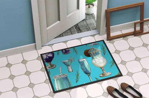 Miniatura 4 de Caroline's Treasures BB5203MAT - Felpudo azul para puerta delantera, 18 x 27 pulgadas, para interiores y exteriores, para entrada, antideslizante