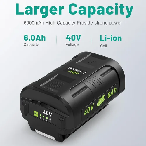 Miniatura 2 de Futurebatt Batería de gran capacidad 6.0Ah 40V para Ryobi 40 voltios herramientas eléctricas OP4015 OP4026 OP40201 OP4030 OP4040 OP4050 OP40601 etc.