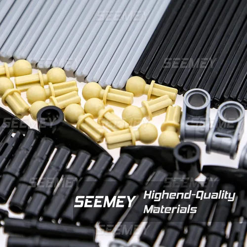 Miniatura 4 de SEEMEY 884 piezas de bloques de conectores de eslabones de cadena de eje compatibles con piezas técnicas de marca principal