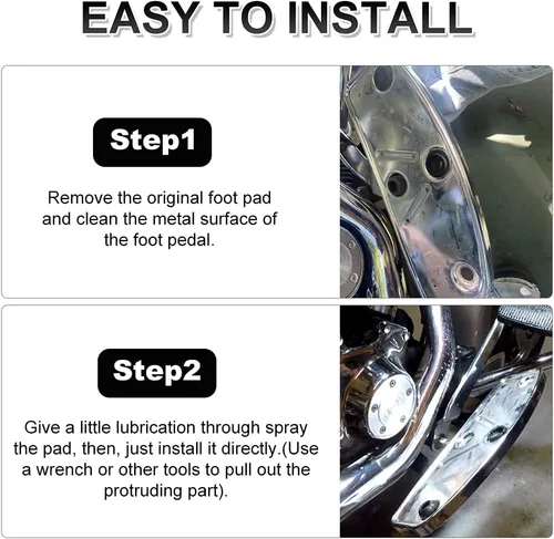 Miniatura 7 de WATERWICH Insertos delanteros para conductor, reposapiés de piso, compatibles con Harley Davidson Touring Road Glide Electra Glide Heritage Softail